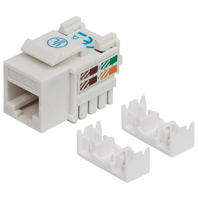 Jack Keystone UTP RJ45 Cat 5E color blanco – Intellinet