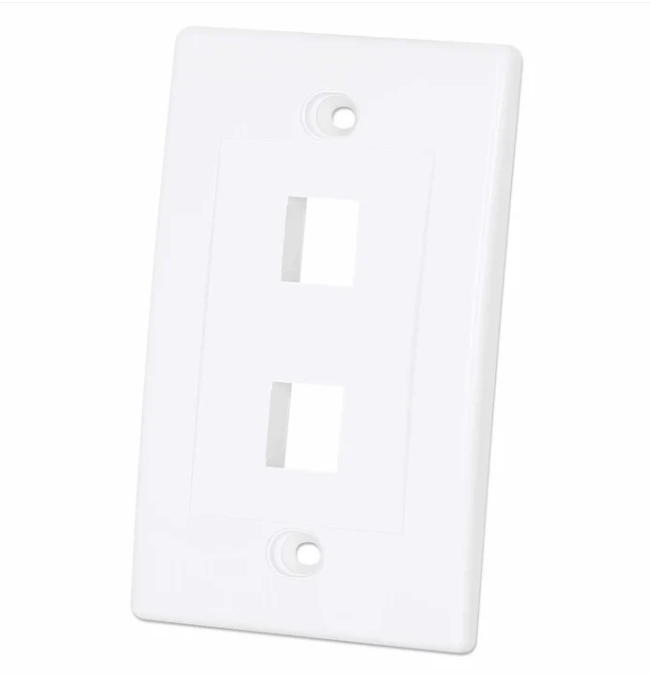 Faceplate 2 salidas color blanco – Intellinet - Imagen 2