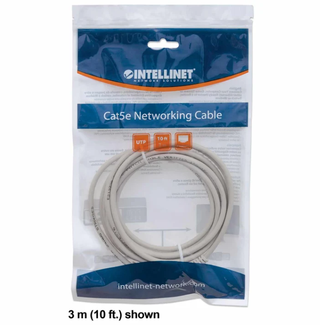 Patch Cord UTP RJ45 Cat 6 de 1 m. color gris - Intellinet - Imagen 2
